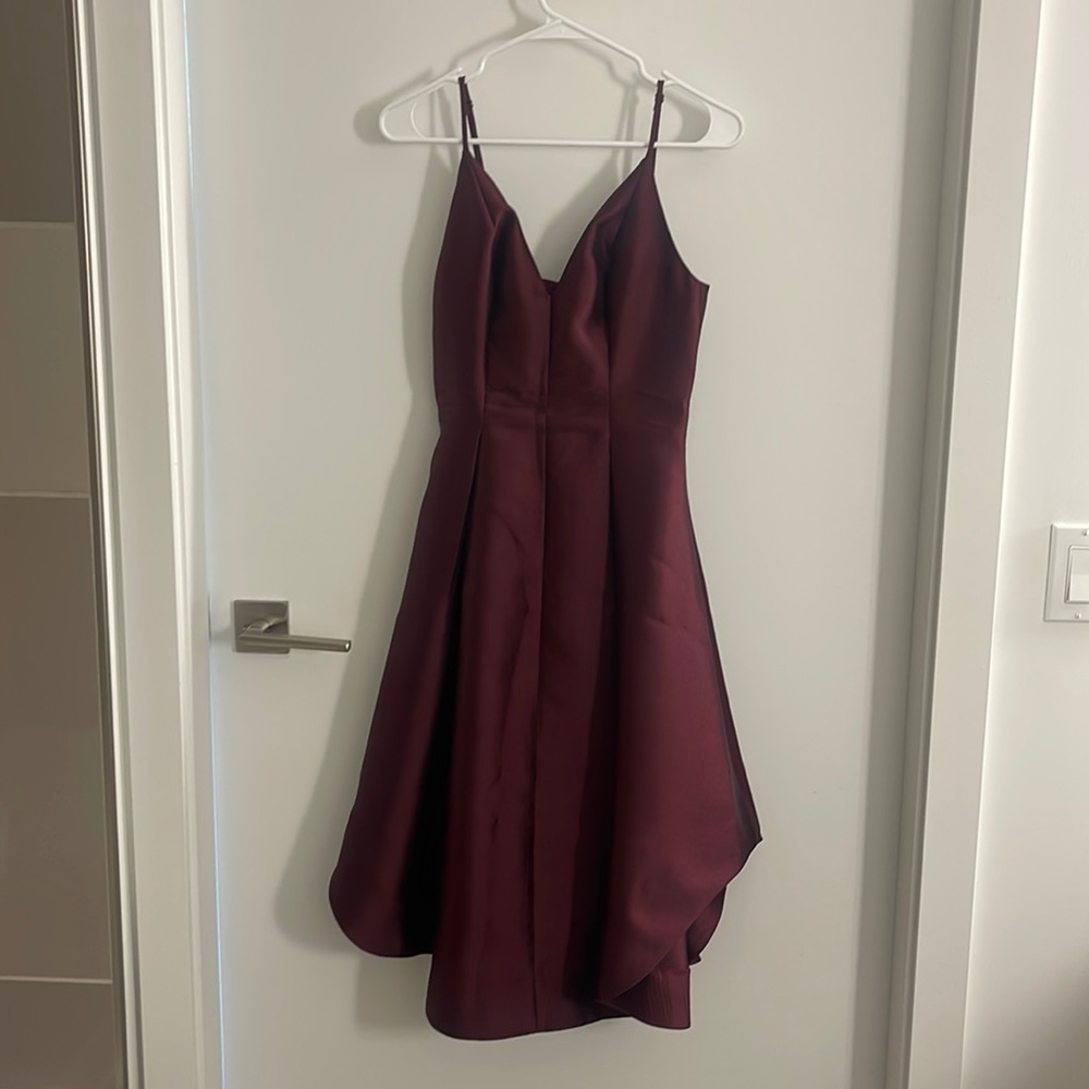 Elegant Burgundy A-Line Slip Dress